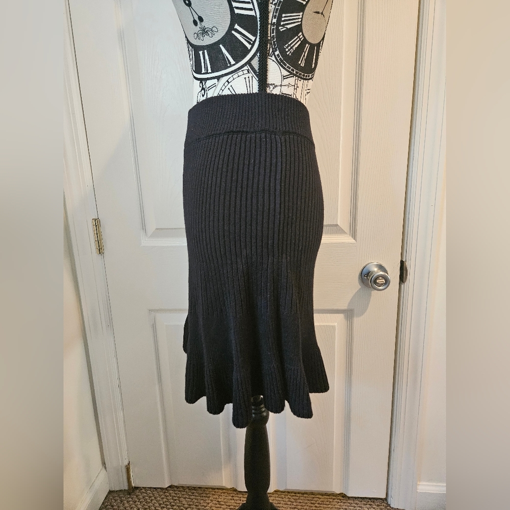 🔥NWT Free People Ribbed Sweater Skirt Black Size Small - Picture 3 of 10